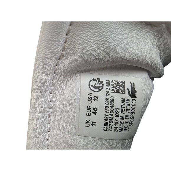 Lacoste Men’s White Blue Casual Sneakers Shoes Size 11 Pre-Owned main image 7